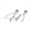 Anti-Tarnish Rhodium Plated 925 Sterling Silver Pendant Bails X-STER-L058-004P-2