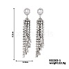 Fashionable Shiny Elegant Women's Stud Earrings withl Rhinestones and Tassels AK3699-1