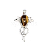 Natural Tiger Eye Teardrop Pendants PW-WG60016-13-1