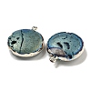Electroplated Natural Druzy Agate Pendants G-A229-01E-2