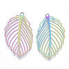 Ion Plating(IP) 201 Stainless Steel Filigree Pendants STAS-R102-28-2