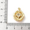 Brass Micro Pave Clear Cubic Zirconia Pendants ZIRC-D276-01G-E-3