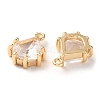 Real 18K Gold Plated Brass Micro Pave Cubic Zirconia Charms KK-Q779-08G-02-2