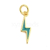 Rack Plating Brass Enamel Pendants KK-U021-16D-G-1