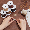6 Rolls 6 Colors Imitation Leather Braided Cord WL-PH0004-24-3