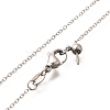 Titanium Steel Cable Chain Adjustable Slider Necklaces for Men Women NJEW-G160-01P-2