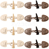 8Pairs 2 Colors PU Leather with Resin Scarf Ring Buckles FIND-CY0001-36-1