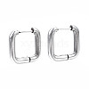 304 Stainless Steel Square Hoop Earrings STAS-S103-31P-3