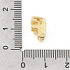 Brass Micro Pave Clear Cubic Zirconia Initial Spacer Bars KK-E802-34G-F-3
