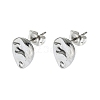 Non-Tarnish 304 Stainless Steel and 201 Stainless Steel Stud Earring Findings STAS-L024-003P-07-1