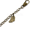 Tibetan Style Alloy Keychains KEYC-WH0025-025-2