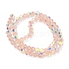 Electroplate Transparent Glass Beads Strands EGLA-K015-18B-2