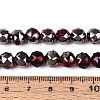Electroplate Transparent Glass Round Beads Strands EGLA-T029-8mm-12T-05-4