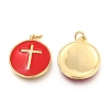 Brass Enamel Pendants KK-B027-02G-A-2