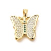 Brass Micro Pave Cubic Zirconia Pendants KK-G519-15G-02-1