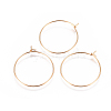 304 Stainless Steel Hoop Earrings Findings STAS-I120-60B-G-1