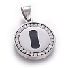 304 Stainless Steel Enamel Pendants STAS-E439-90I-P-1