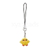 Chick Glass Seed Beads Charms Mobile Straps HJEW-MZ00118-1