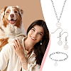 24Pcs 6 Styles Dog Paw Print Shape Stainless Steel Pendants FIND-GA0007-25-5