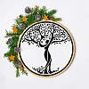 16Pcs Tree PET Plastic Hollow Painting Silhouette Stencil PW-WG68732-01-4