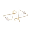 Large Triangle Wire Dangle Hoop Earrings EJEW-JE04724-03-3
