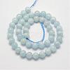 Natural Aquamarine Bead Strands G-P243-01-10mm-2