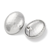 304 Stainless Steel Oval Stud Earrings EJEW-D281-16S-2