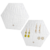 28-Hole Hexagon Acrylic Earring Display Stands EDIS-WH0005-28-1