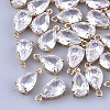 Transparent Glass Charms GLAA-T007-11G-1