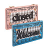 2Pcs 2 Color Wooden Doorplate Decorations AJEW-CF0001-09-2