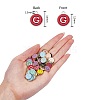 120Pcs 12 Colors Golden Plated Alloy Charms ENAM-SZ0001-64G-2