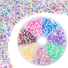 7 Sets 7 Colors Transparent Colours Luster & Rainbow Glass Seed Beads GLAA-PH0003-80-1