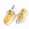 Bullet Glass Pointed Pendants GLAA-K058-02P-05-3