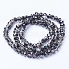 Electroplate Transparent Glass Beads Strands EGLA-A034-T4mm-Z05-2