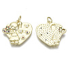 Brass Micro Pave Cubic Zirconia Pendants ZIRC-S061-173G-NF-2