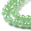 Electroplate Opaque Solid Color Glass Beads Strands X-GLAA-E036-10C-4