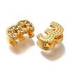 Rack Plating Number Brass Micro Pave Clear Cubic Zirconia Silde Charms KK-A231-13D-2