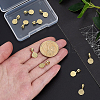 10Pcs Brass Glue-on Flat Pad Bails KK-PH0014-75G-3