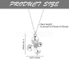 Anti-Tarnish 925 Sterling Silver Pendant Necklaces Simple Flower Necklace Elegant Clavicle Chain for Women JN1084A-2