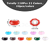 Mega Pet 110Pcs 11 Colors Resin European Beads RPDL-MP0001-01-21