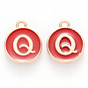 Golden Plated Alloy Enamel Charms X-ENAM-S118-03Q-1