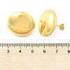 Half Round 304 Stainless Steel Stud Earrings EJEW-A125-69G-5