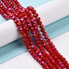 Electroplate Opaque Solid Color Glass Beads Strands LS-EGLA-A034-P3mm-L04-4