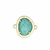 Natural Amazonite Connector Charms PW-WGDDB56-06-1