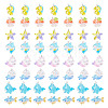 ARRICRAFT 40Pcs 8 Styles Ocean Theme Transparent Resin Cartoon Pendants RESI-AR0001-44-1