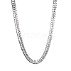 201 Stainless Steel Curb Chain Necklaces NJEW-Q336-06A-P-1