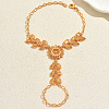 Vintage Brass Wheat Link Ring Bracelets AM3628-5