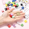40Pcs 10 Colors ABS Plastic Slide Charms MACR-CJ0002-47-4