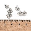 304 Stainless Steel Round Ball Stud Earrings SA-CBA5A9C-02P-3