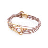 Imitation Leather Cord Multi-strand Bracelets for Women WG54D6B-03-1